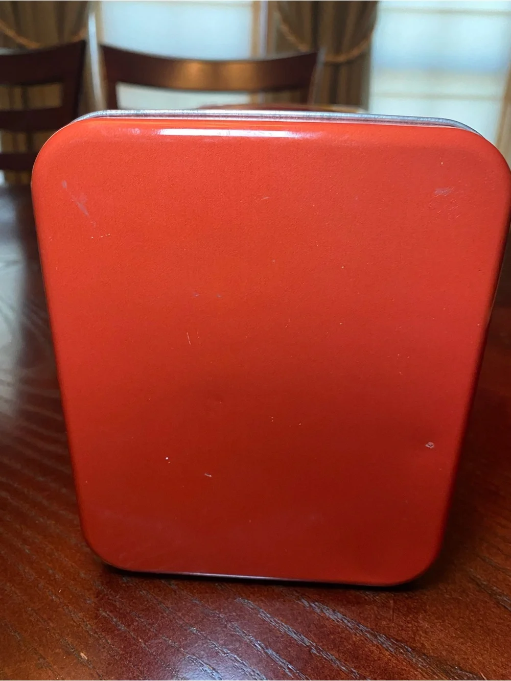 Vintage Red and Yellow Milk-Bone Dog Biscuits Tin Can 9x6x5